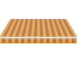 Terrassenmarkise mit orangen Streifen ohne Kassette Canberra